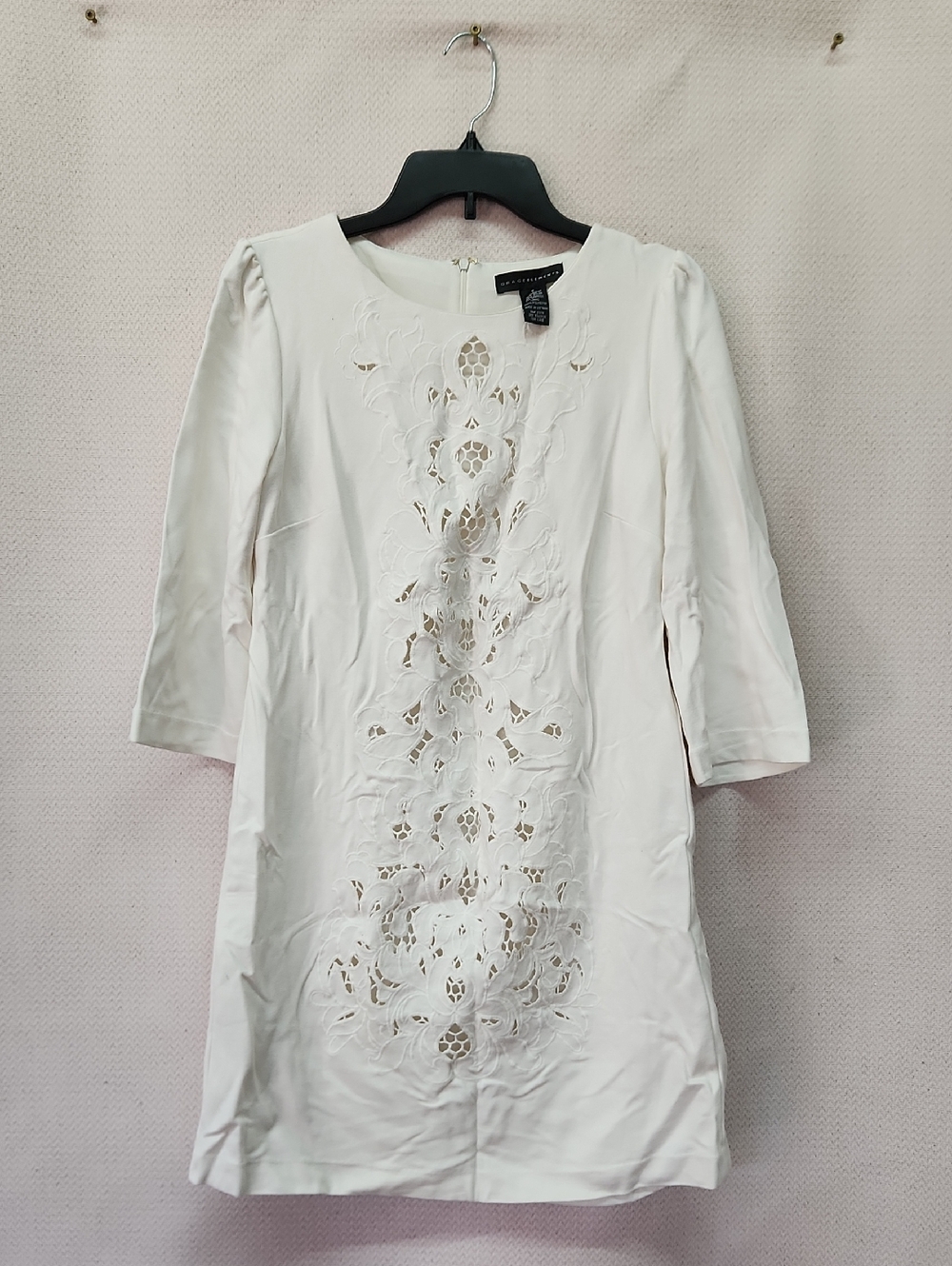 Grace Elements Ivory Embroidered Cutwork Midi Dress